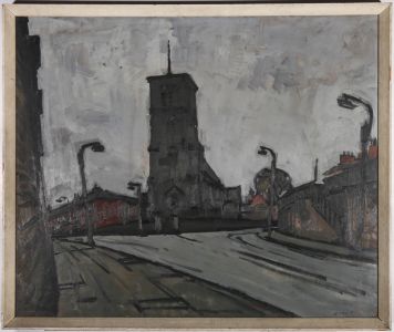 Douglas Pittuck (1911-1993) - 1961 Oil, Church - Darlington