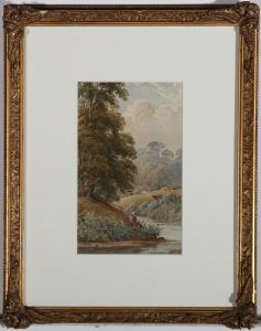 J.R - 19th Century Watercolour, The Irwell, Near Clifton
