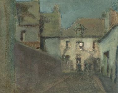 1904 Watercolour - A Dark November Evening