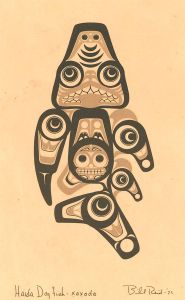 Bill Reid - 1972 Serigraph, Haida Dogfish - Xaxada