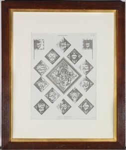 Heraldic Crests 1809 Engraving - Funeral Achievements
