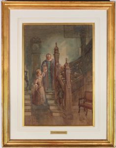 Alfred Parkman (1852-1930) - 1889 Watercolour, Come Along Grandma