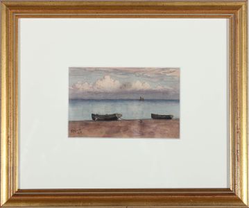A R Collis - Framed Late 19th Century Watercolour, Late Evening Sky