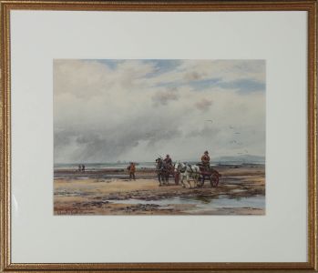 George Hamilton Constantine (1878-1967) - Watercolour, Mussel Gatherers