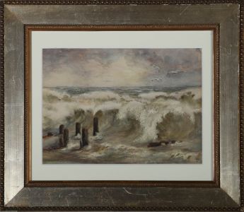 1907 Watercolour - Crashing Waves