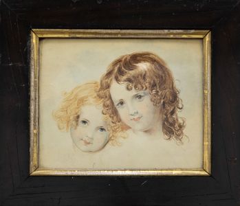 Mid 19th Century Watercolour - Sisters