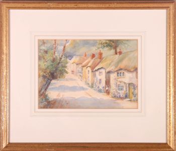 Arthur Spooner (1873-1962) - Framed Watercolour, A Sunny Village Street