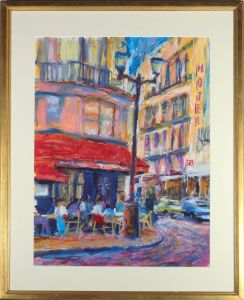 John Holt (b.1949) - 20th Century Pastel, Outside the Café