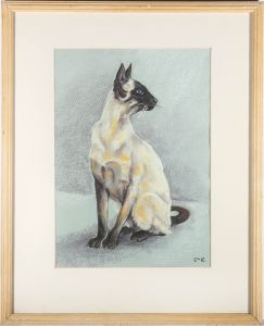 EMR - Framed 20th Century Pastel, Portrait of a Balinese