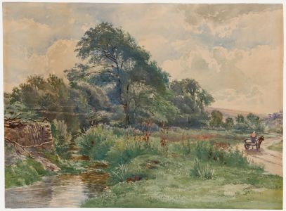 Arthur Wilde Parsons - 1887 Watercolour, Journey by the River