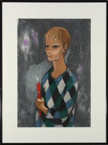 Nadi Ken (b.1934) - Mid 20th Century Oil, Burning Bright