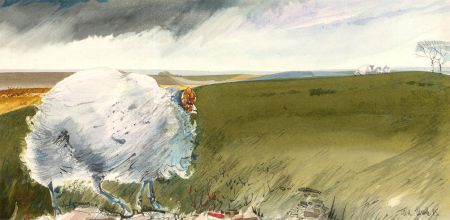 Tom Shackle RWS - 1985 Watercolour, Ram in Bransdale