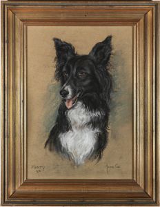 Marjorie Cox (1915-2003) - Framed 1970 Pastel, Portrait of Misty