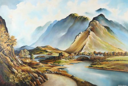 D. J. Strickland - 1969 Oil, The Winding River