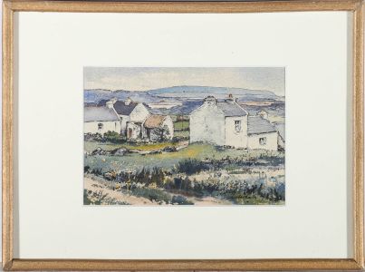 Hans Weberpals - Framed 20th Century Watercolour, White Cottages