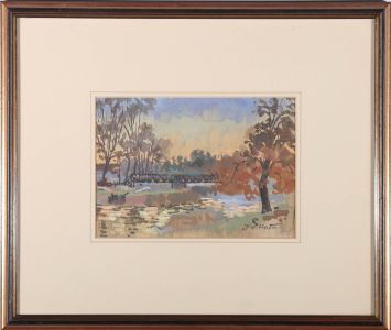 J. V. Horton - Framed Mid 20th Century Watercolour, River Haze