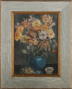 Mid 20th Century Pastel - Bouquet In A Teapot