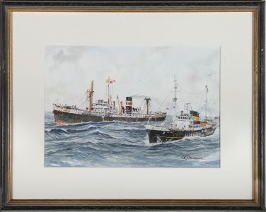 J.H. Drinkwater - 20th Century Watercolour, The Artisan Dropping Off A Pilot