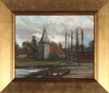 John Foulger (1943-2007) - Framed 20th Century Oil, A Village Landscape