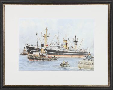 J.H. Drinkwater - 1997 Watercolour, Liverpool Tugs