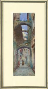 Framed 20th Century Watercolour - Under The Arches