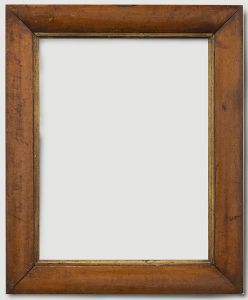 19th Century Burrwood Picture Frame With Cushion Profile