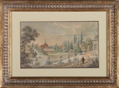 Müller - 1824 Watercolour, Gardens of the Villa