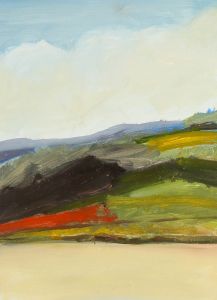 Richard J.S. Young - 2019 Oil, Green Hillside