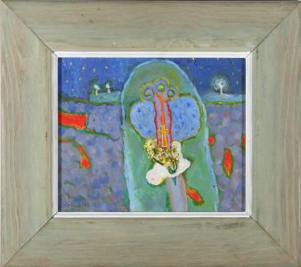 Arthur Easton ROI - Framed 1998 Oil, Sunset Newdigate