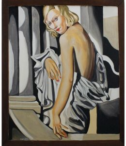 After Tamara de Lempicka - Oil, Portrait de Marjorie Ferry