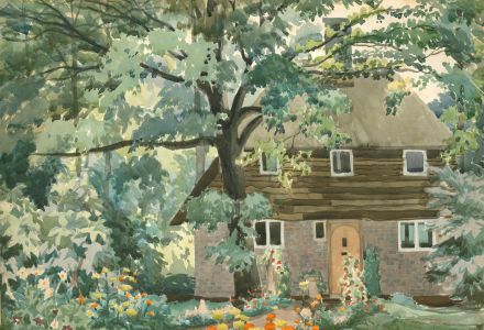 1936 Watercolour - Cottage in the Woods