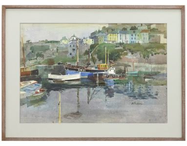 Thomas William Pattison (1894-1983) - Framed Watercolour, Brixham Harbour