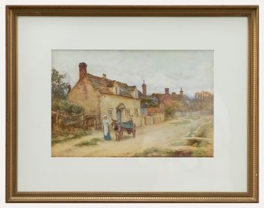 F. J. Knowles  - 1900 Watercolour, The Donkey Cart