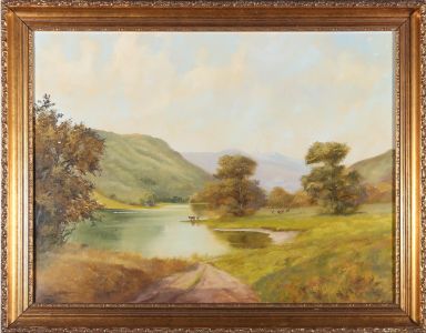 Jack R Mould (1925-1998) - 20th Century Oil, Cumbrian Landscape with Cattle