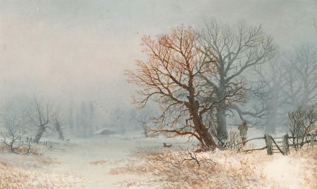 William Bidwell Henley (1839-1887) - 19th Century Watercolour, Winter Shoot II
