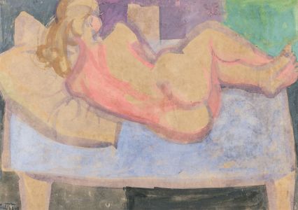 Austin Taylor (1908-1992) - Mid 20th Century Gouache, Resting Nude