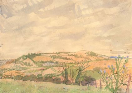 Austin Taylor (1908-1992) - 1979 Gouache, Looking Towards Arundel