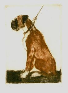 Irena Makoveeva (b.1954) - 2002 Etching, The Boxer