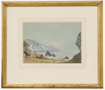 Frederick Clarke (fl.1834-1870) -19thC Watercolour, Ventnor From The West Sands