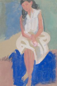 Austin Taylor (1908-1992) - Mid 20th Century Gouache, The Summer Dress