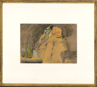 Héléna Krajewska (1910-1988) - Framed 1961 Chalk Drawing, He Doesn't Believe Her