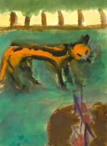 Michael Davies (b.1947) - Contemporary Watercolour, Fox in the Light