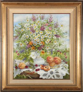 Lydia Datsenko (b.1948) - Ukrainian School Oil, Summer Still Life