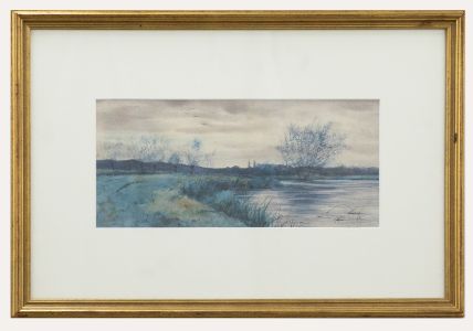 John M. Macintosh (1874-1913) - Framed Watercolour, Tranquil Riverscape