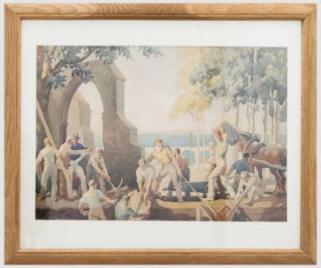 Joseph Milner (1888-1969) - Early 20th Century Watercolour, Labourers at Work