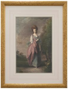Robert Graves - Framed 19th Century Engraving, Honorable Lady