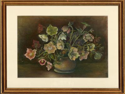 P.W Scarland - 20th Century Pastel, Hellebores