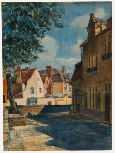 W. Ashworth ARCA - Early 20th Century Watercolour, Sunny Day in Town
