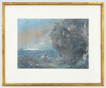 Charlotte Vawser (fl.1837-1875) - Framed Watercolour, St George and the Dragon