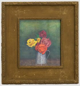 Framed 1949 Watercolour - Posy of Roses